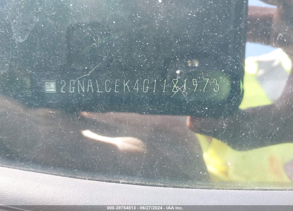 2016 CHEVROLET EQUINOX LT VIN: 2GNALCEK4G1181973