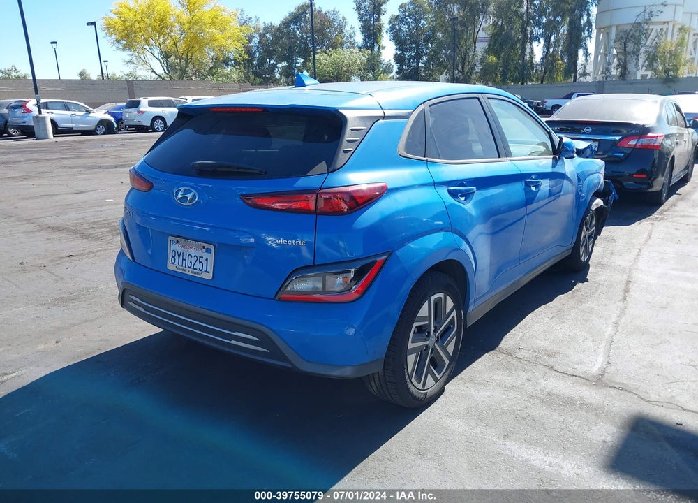 2022 HYUNDAI KONA ELECTRIC SEL VIN: KM8K33AG0NU139537
