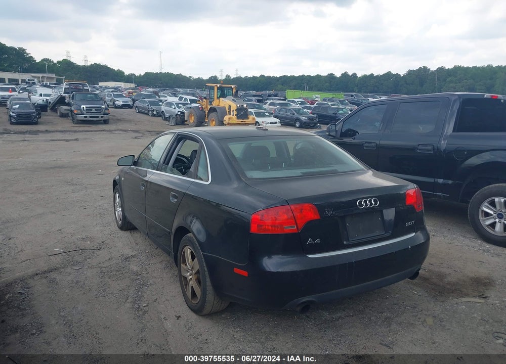 2006 AUDI A4 2.0T VIN: WAUAF78E96A209474
