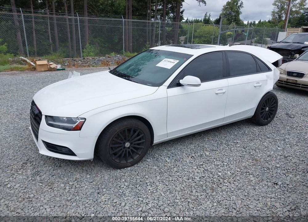 2013 AUDI A4 2.0T PREMIUM VIN: WAUAFAFL4DN039870