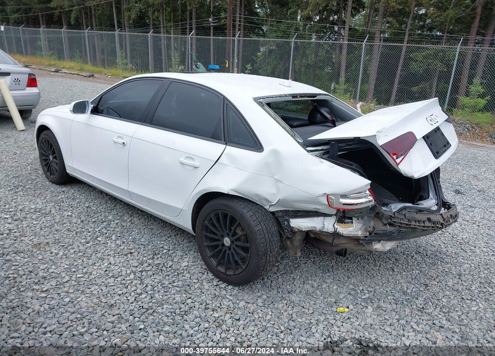 2013 AUDI A4 2.0T PREMIUM VIN: WAUAFAFL4DN039870