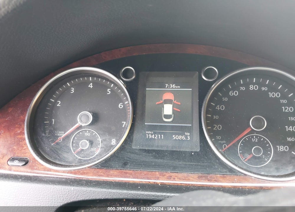2011 VOLKSWAGEN CC VR6 EXECUTIVE VIN: WVWGU7AN7BE719242