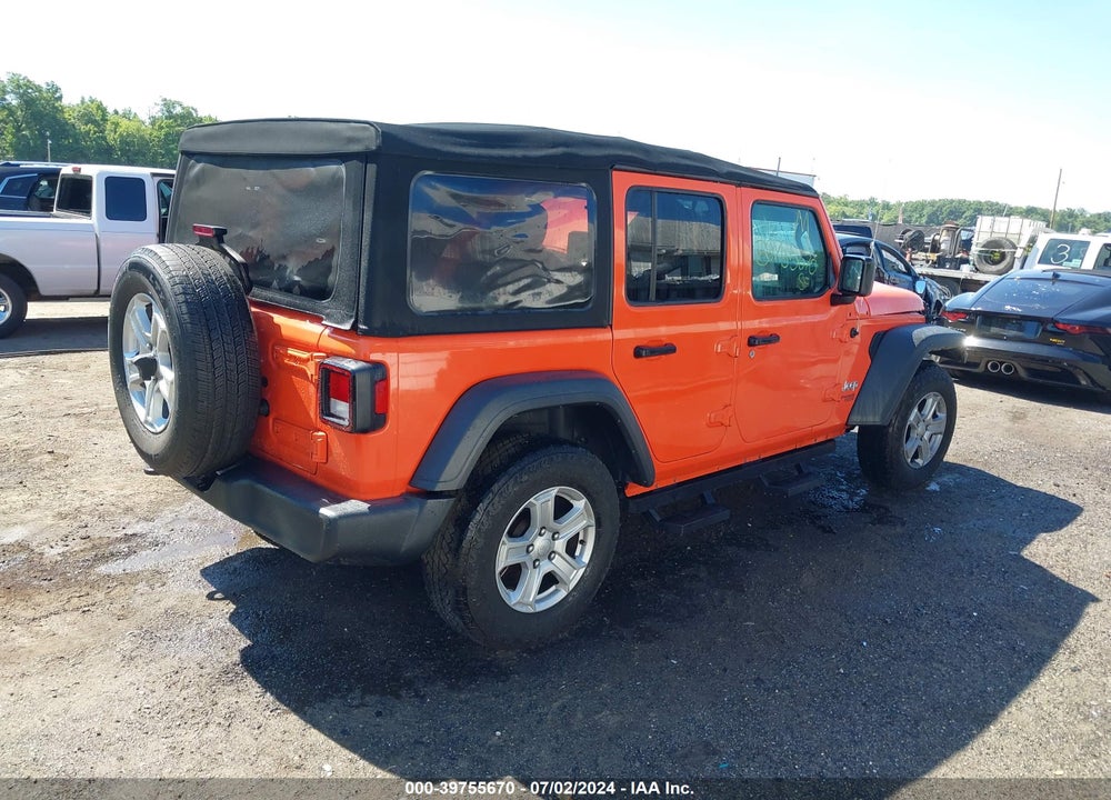 2018 JEEP WRANGLER UNLIMITED SPORT S 4X4 VIN: 1C4HJXDG1JW274516