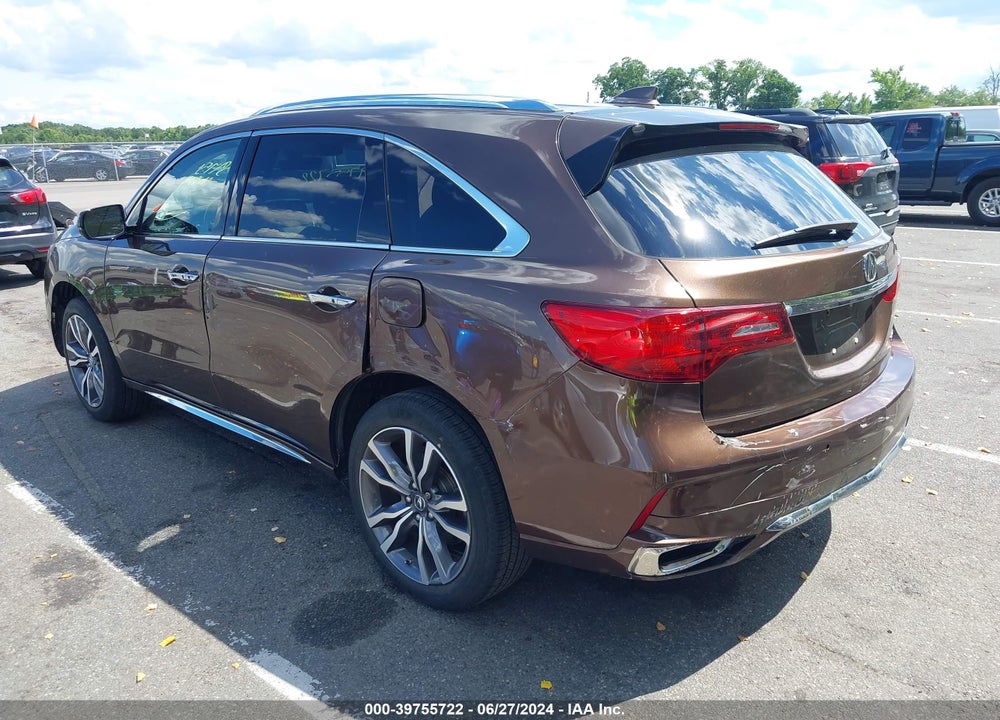 2019 ACURA MDX ADVANCE PKG VIN: 5J8YD4H80KL000799