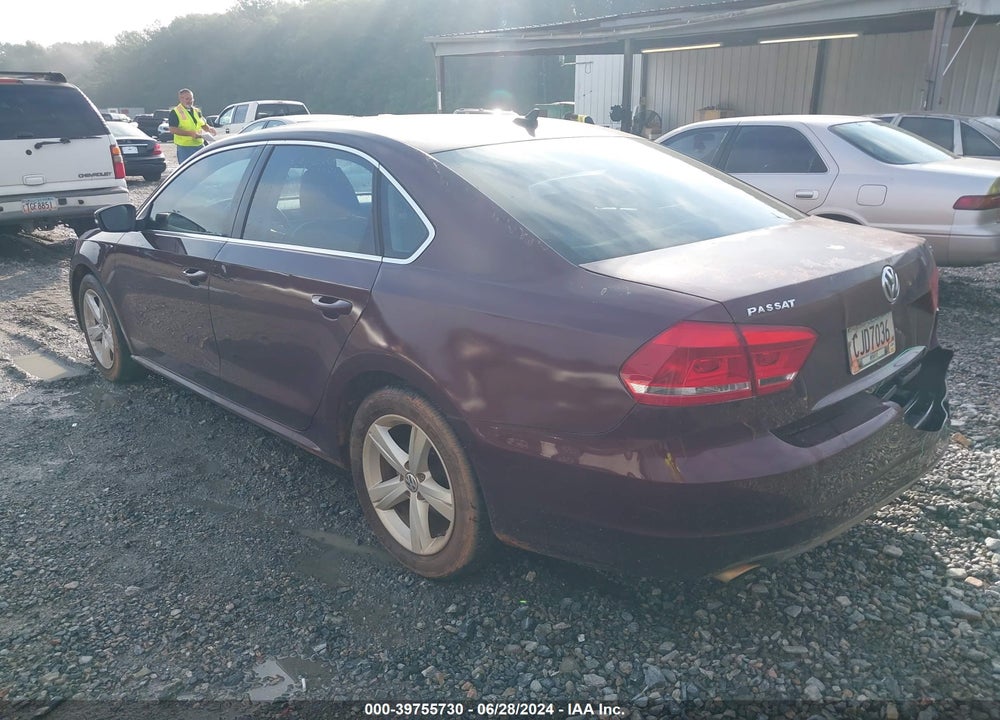2013 VOLKSWAGEN PASSAT 2.5L SE VIN: 1VWBP7A34DC033428