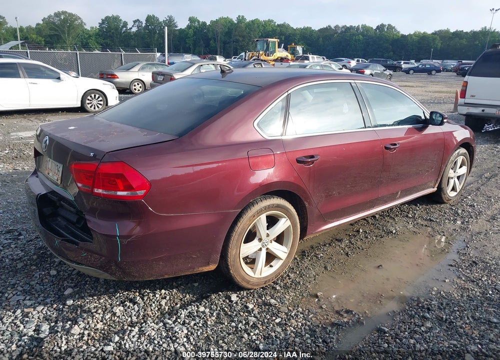 2013 VOLKSWAGEN PASSAT 2.5L SE VIN: 1VWBP7A34DC033428