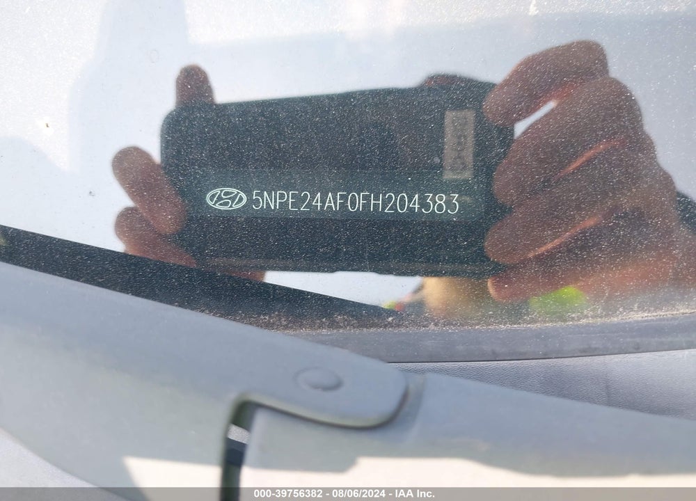 2015 HYUNDAI SONATA SE VIN: 5NPE24AF0FH204383