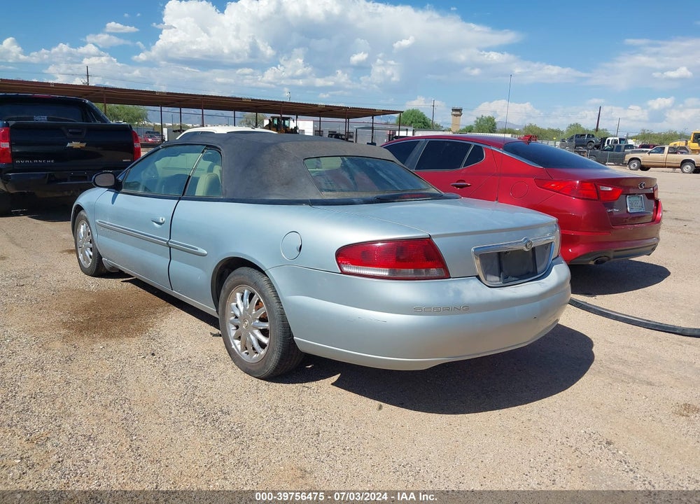 2001 CHRYSLER SEBRING LIMITED VIN: 1C3EL65U21N602290