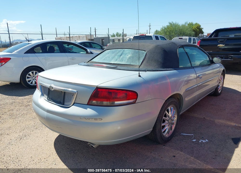 2001 CHRYSLER SEBRING LIMITED VIN: 1C3EL65U21N602290