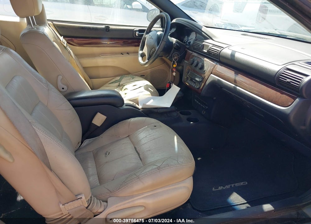 2001 CHRYSLER SEBRING LIMITED VIN: 1C3EL65U21N602290