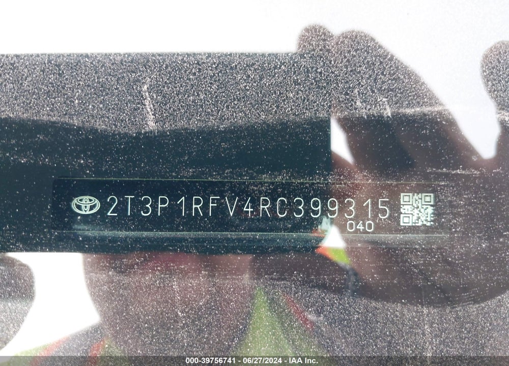 2024 TOYOTA RAV4 XLE VIN: 2T3P1RFV4RC399315