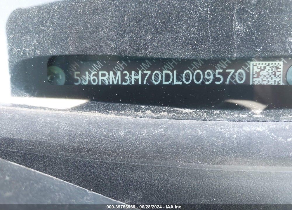 2013 HONDA CR-V EX-L VIN: 5J6RM3H70DL009570