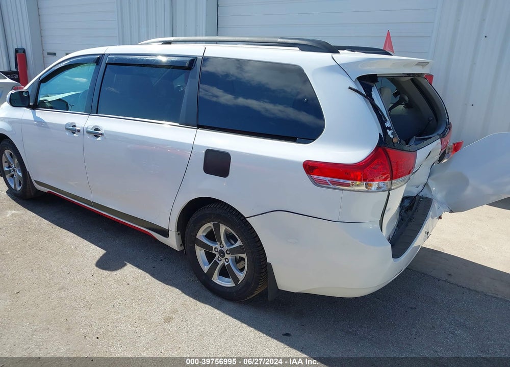 2012 TOYOTA SIENNA LE V6 8 PASSENGER VIN: 5TDKK3DC1CS250776