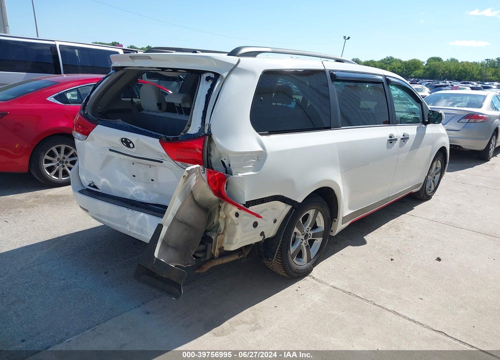 2012 TOYOTA SIENNA LE V6 8 PASSENGER VIN: 5TDKK3DC1CS250776