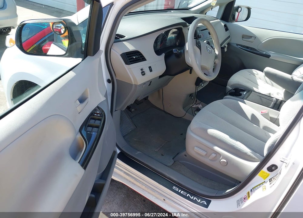2012 TOYOTA SIENNA LE V6 8 PASSENGER VIN: 5TDKK3DC1CS250776