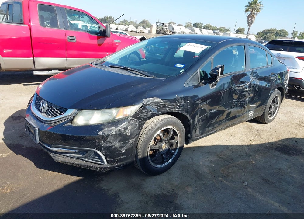2013 HONDA CIVIC LX VIN: 19XFB2F59DE263247