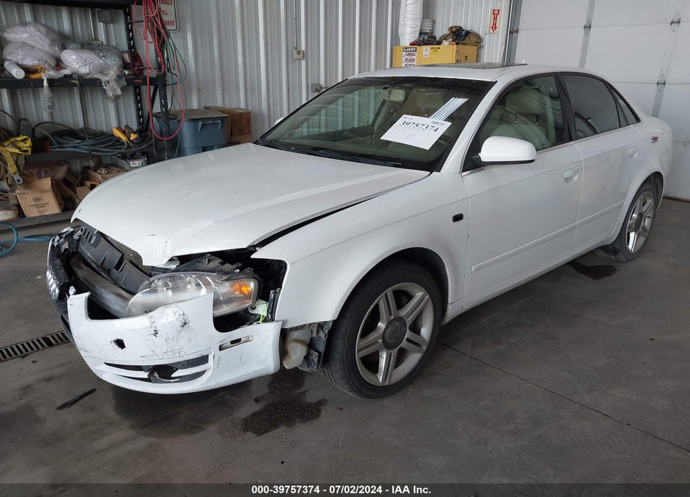 2007 AUDI A4 2.0T VIN: WAUAF78E77A022204