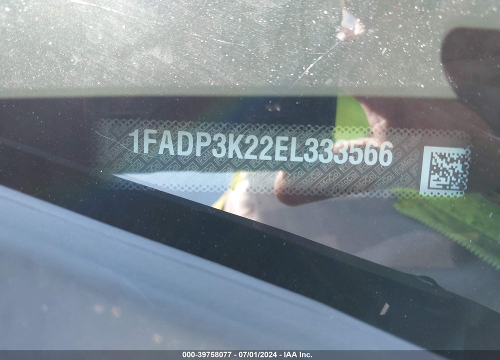 2014 FORD FOCUS SE VIN: 1FADP3K22EL333566