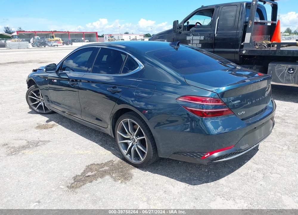 2022 GENESIS G70 2.0T RWD VIN: KMTG34TA6NU103149