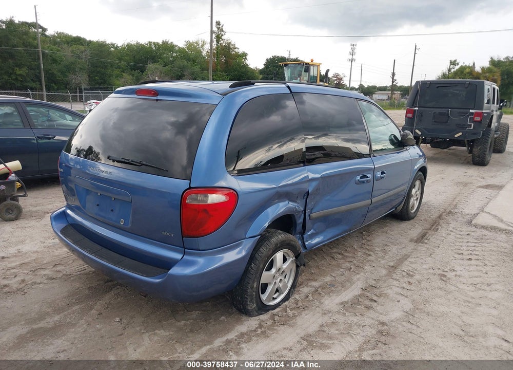 2007 DODGE CARAVAN SXT VIN: 1D4GP45R97B237712