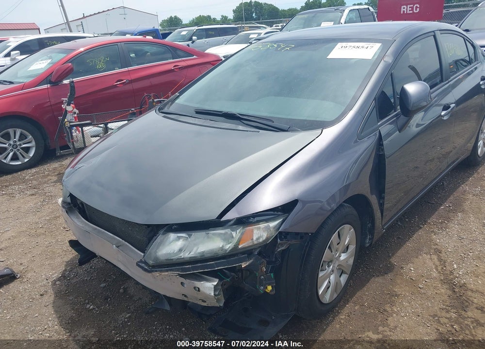 2012 HONDA CIVIC LX VIN: 2HGFB2F55CH584108