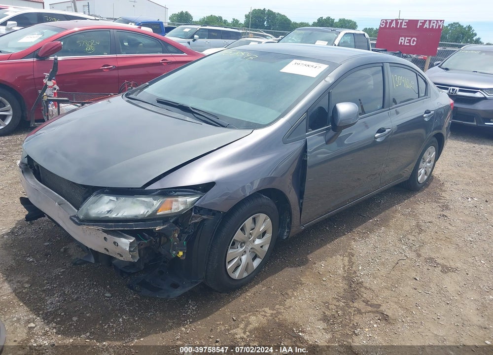 2012 HONDA CIVIC LX VIN: 2HGFB2F55CH584108