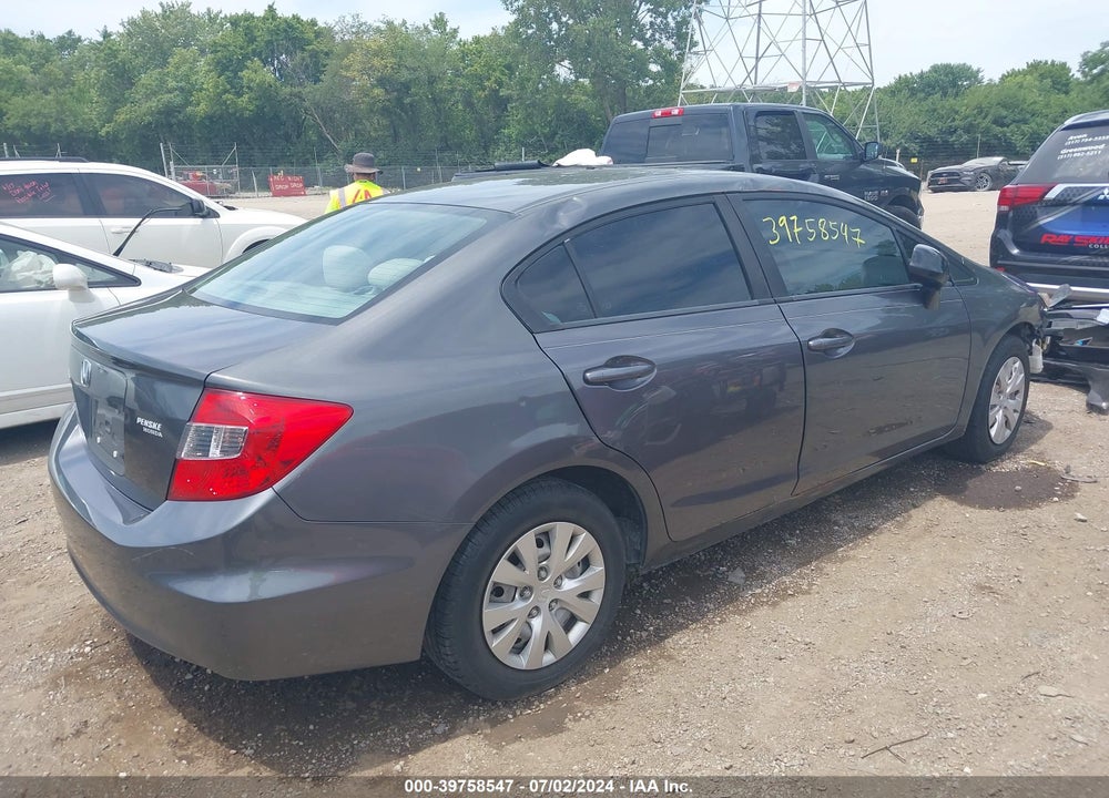 2012 HONDA CIVIC LX VIN: 2HGFB2F55CH584108