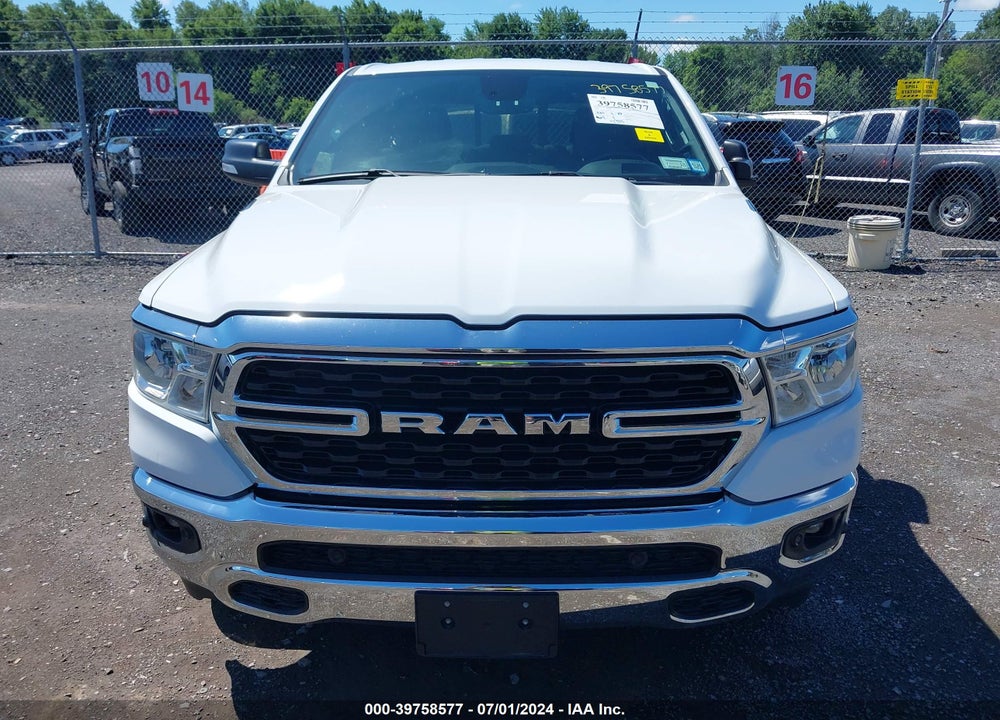 2022 RAM 1500 BIG HORN QUAD CAB 4X4 6'4 BOX VIN: 1C6RRFBG3NN116157
