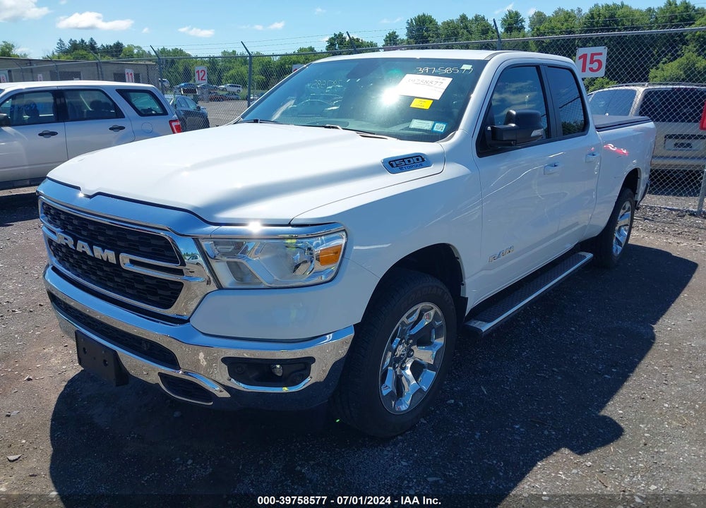 2022 RAM 1500 BIG HORN QUAD CAB 4X4 6'4 BOX VIN: 1C6RRFBG3NN116157