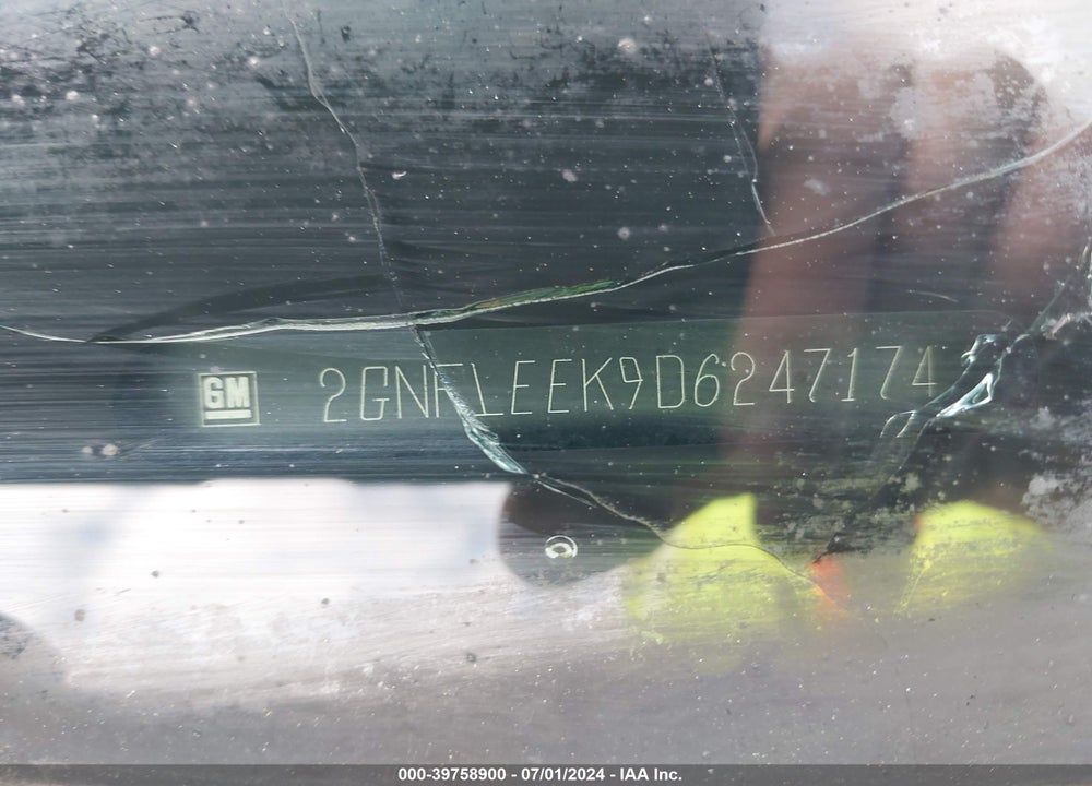 2013 CHEVROLET EQUINOX 1LT VIN: 2GNFLEEK9D6247174