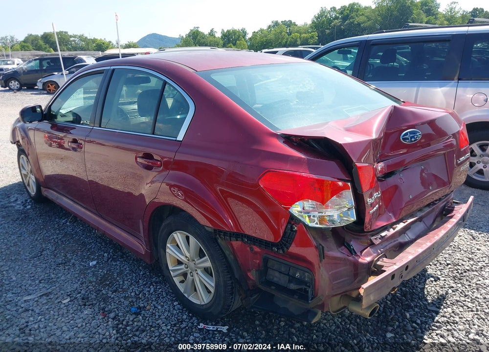 2011 SUBARU LEGACY 2.5I PREMIUM VIN: 4S3BMBB66B3227267