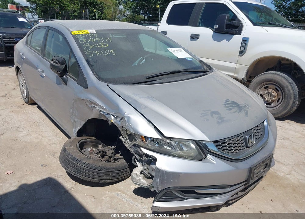 2013 HONDA CIVIC LX VIN: 2HGFB2F55DH590315