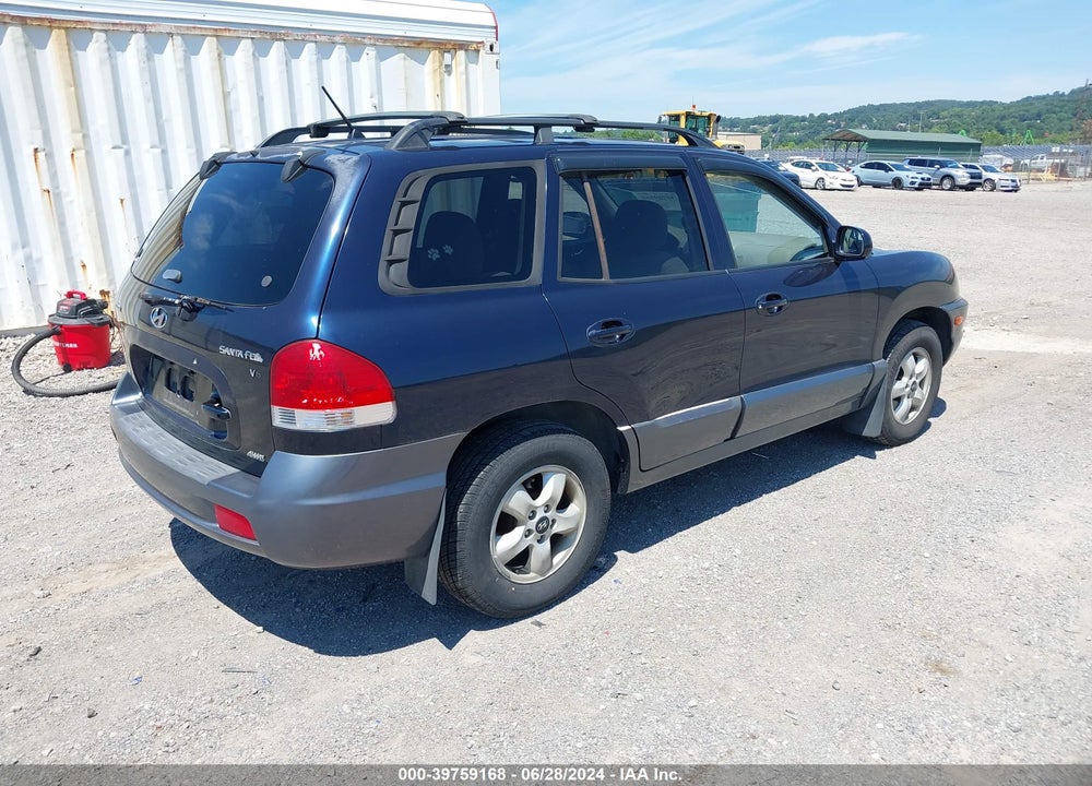 2005 HYUNDAI SANTA FE GLS VIN: KM8SC73D55U880762