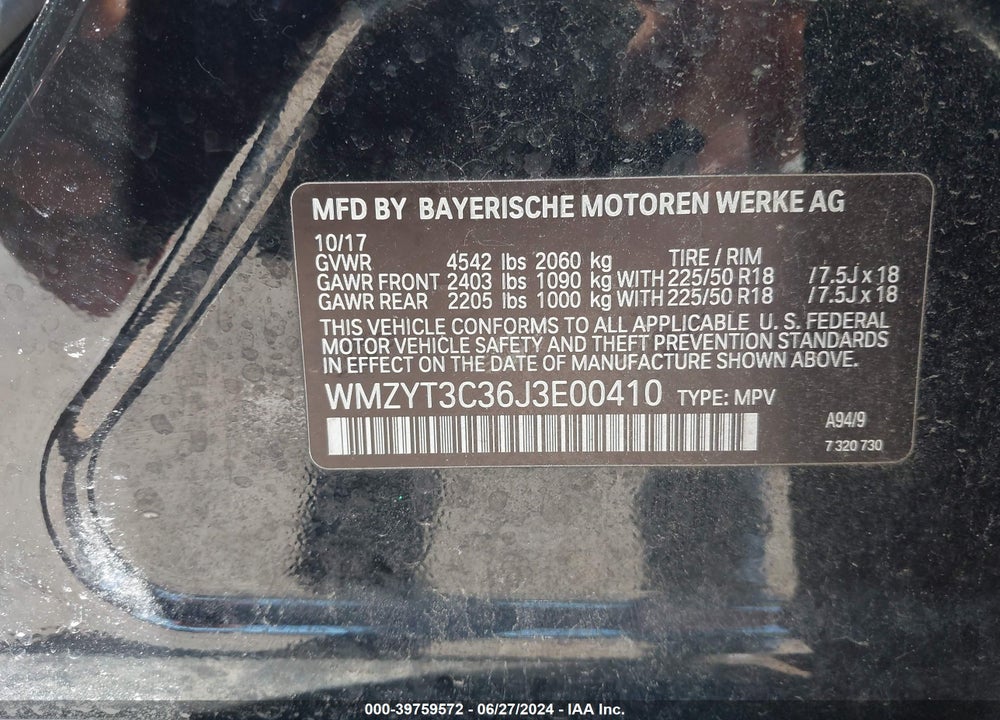 2018 MINI COUNTRYMAN COOPER S VIN: WMZYT3C36J3E00410