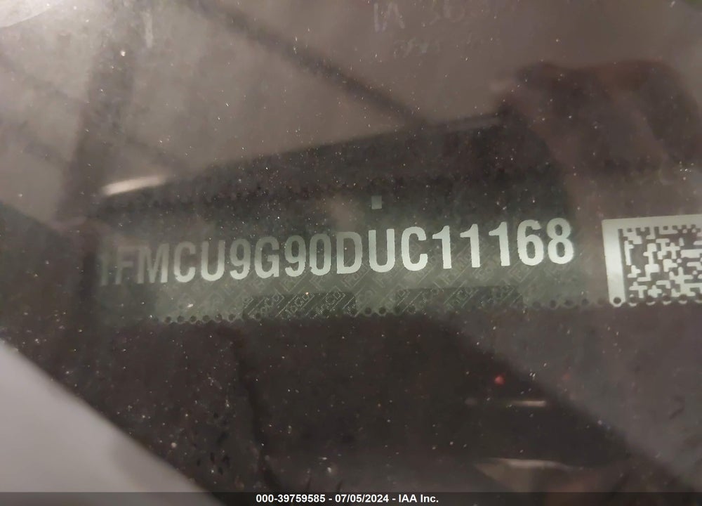2013 FORD ESCAPE SE VIN: 1FMCU9G90DUC11168