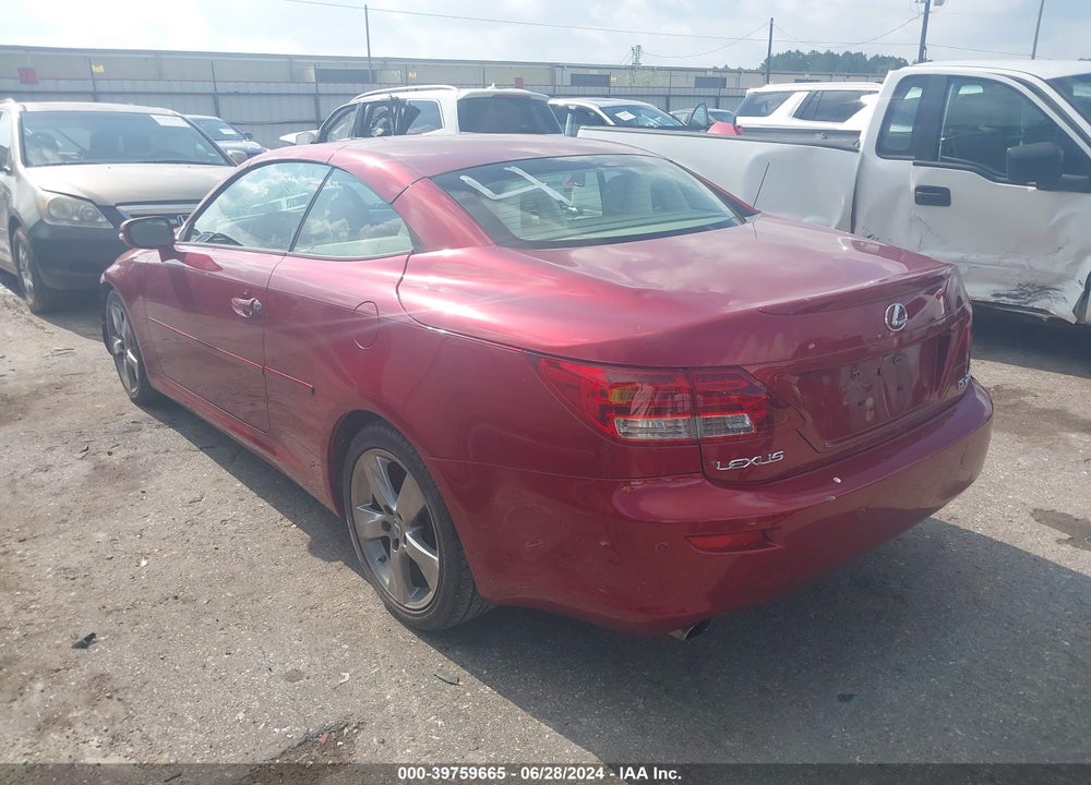 2010 LEXUS IS 250C VIN: JTHFF2C27A2511386