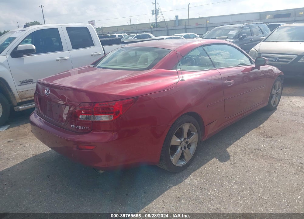 2010 LEXUS IS 250C VIN: JTHFF2C27A2511386