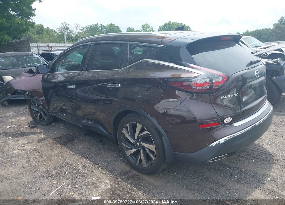 2022 NISSAN MURANO SL FWD VIN: 5N1AZ2CJ9NC109262