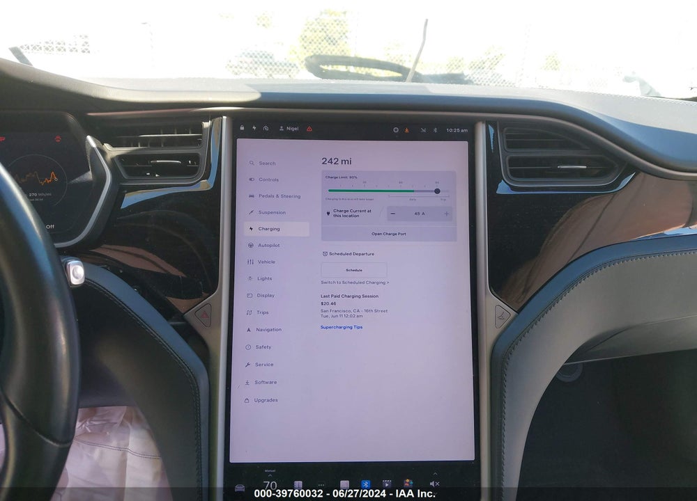 2019 TESLA MODEL S 100D/75D/LONG RANGE/STANDARD RANGE VIN: 5YJSA1E20KF347919