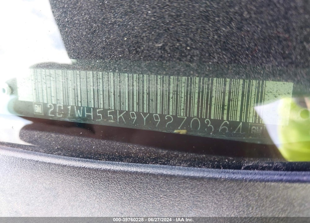2000 CHEVROLET IMPALA LS VIN: 2G1WH55K9Y9270364