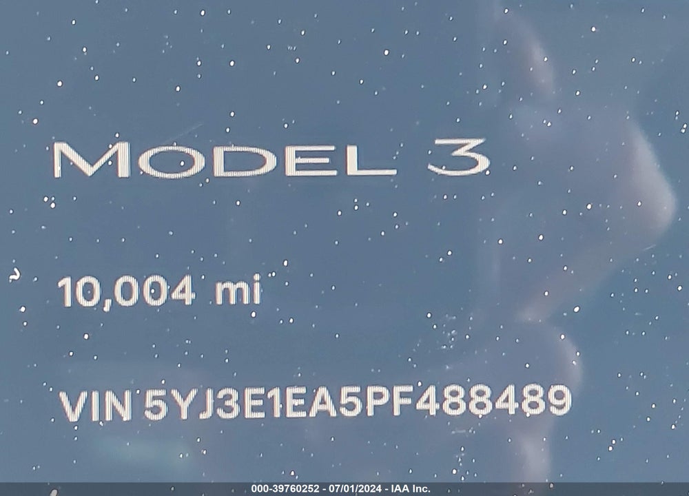 2023 TESLA MODEL 3 REAR-WHEEL DRIVE VIN: 5YJ3E1EA5PF488489
