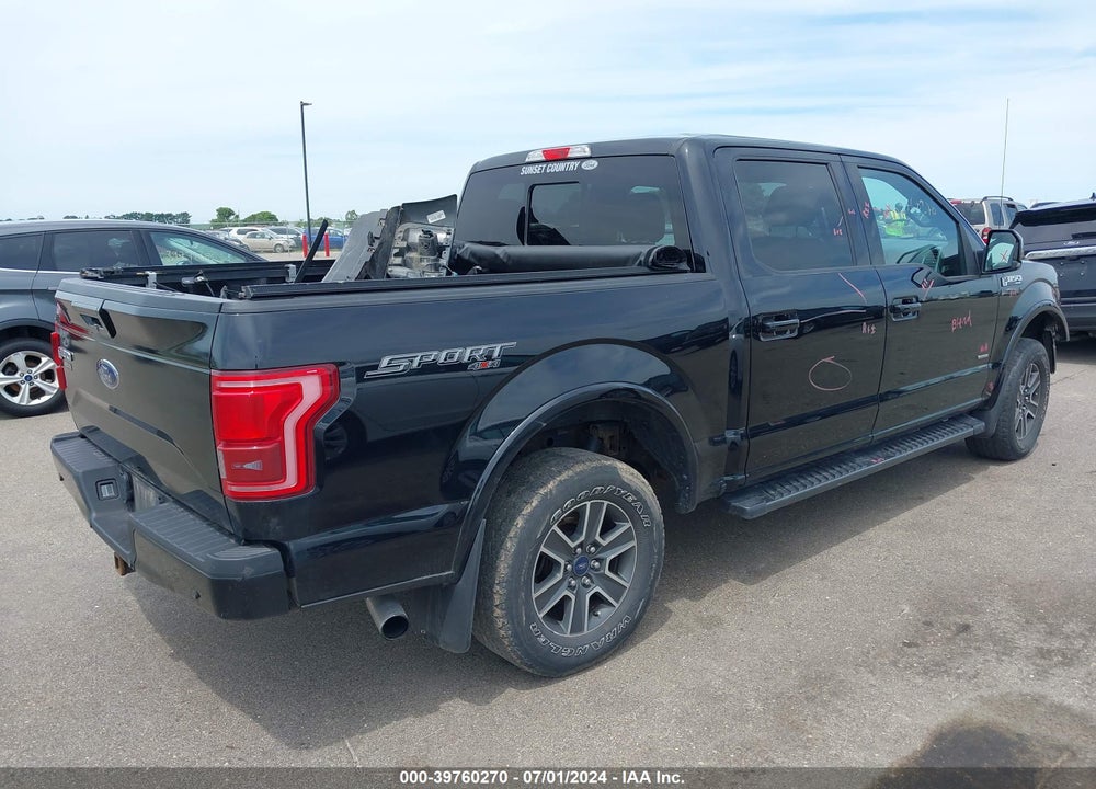 2016 FORD F-150 LARIAT VIN: 1FTEW1EG0GFD27716