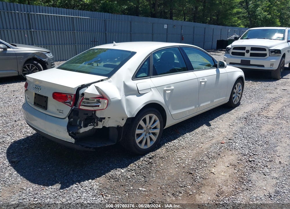 2013 AUDI A4 2.0T PREMIUM VIN: WAUBFAFL6DN045691
