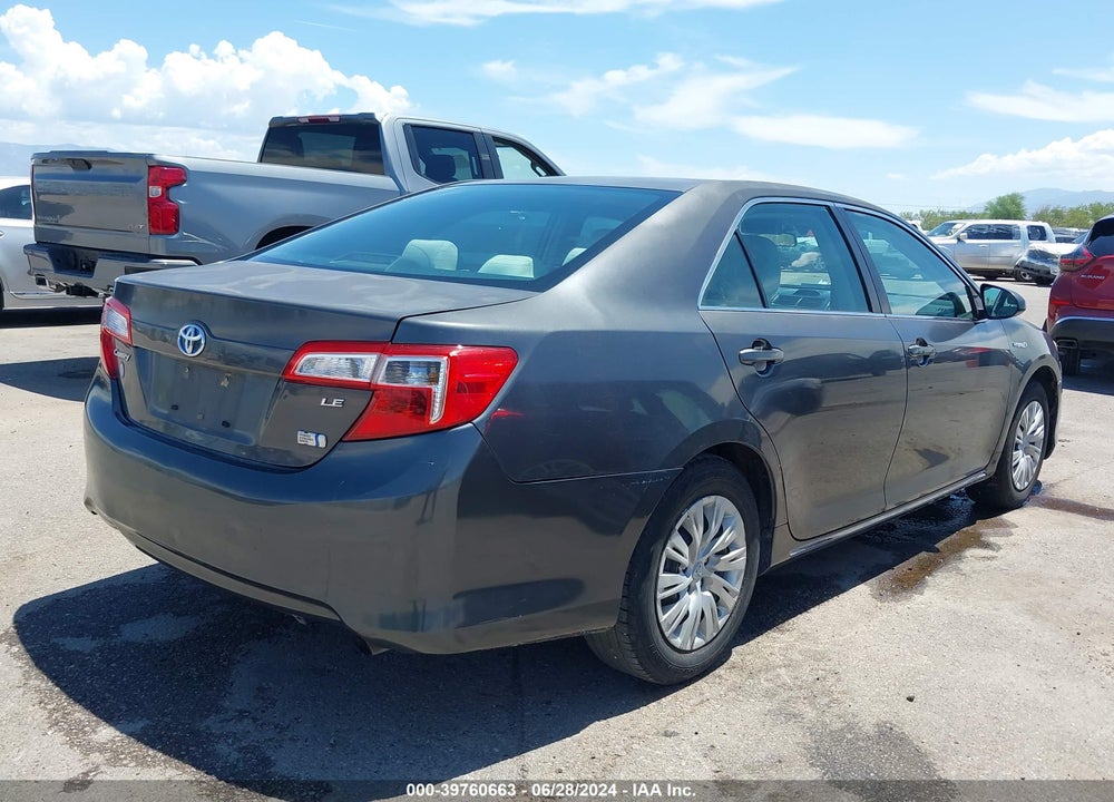 2012 TOYOTA CAMRY HYBRID LE VIN: 4T1BD1FK2CU039015