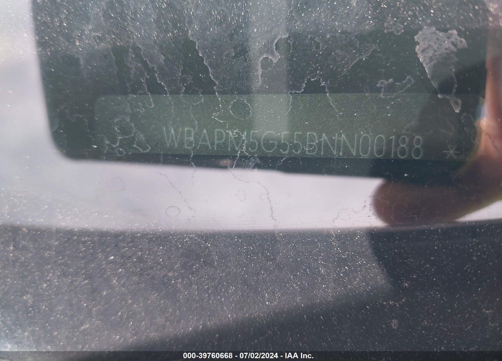 2011 BMW 335I VIN: WBAPM5G55BNN00188
