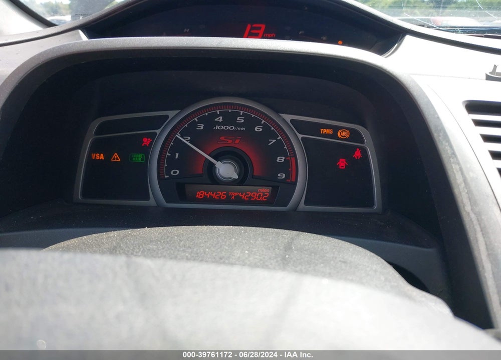 2008 HONDA CIVIC SI VIN: 2HGFG21508H703781