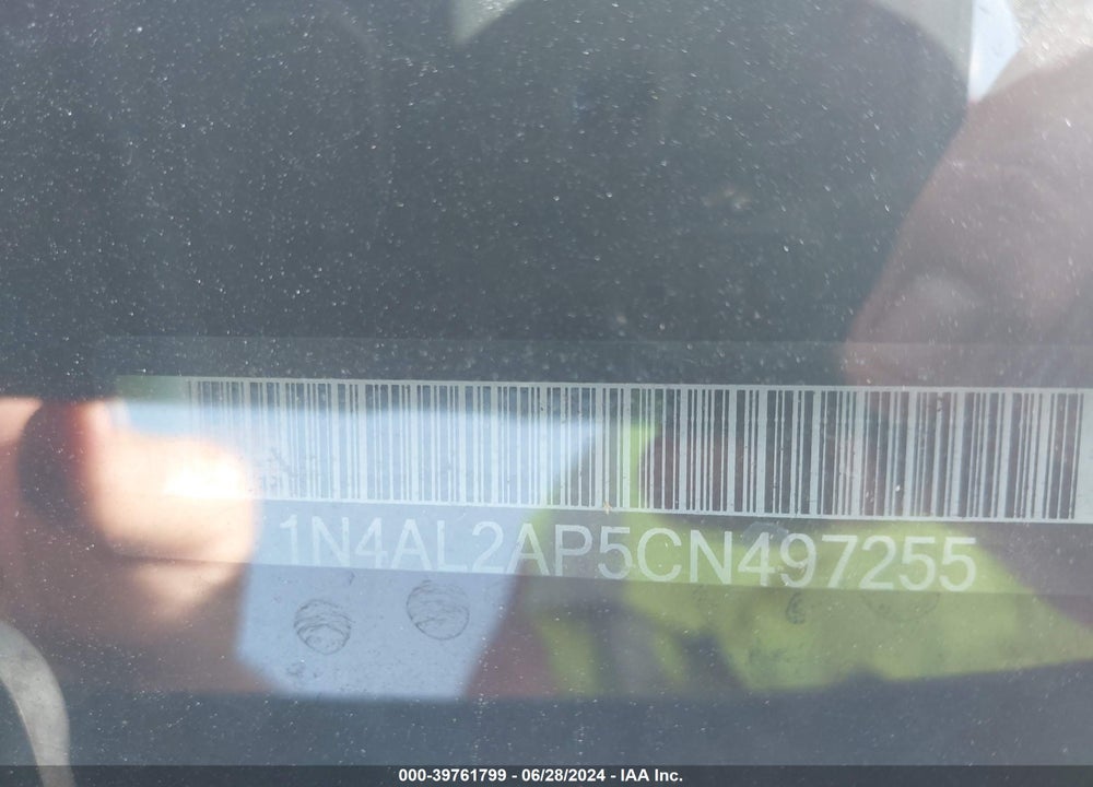 2012 NISSAN ALTIMA 2.5 S VIN: 1N4AL2AP5CN497255
