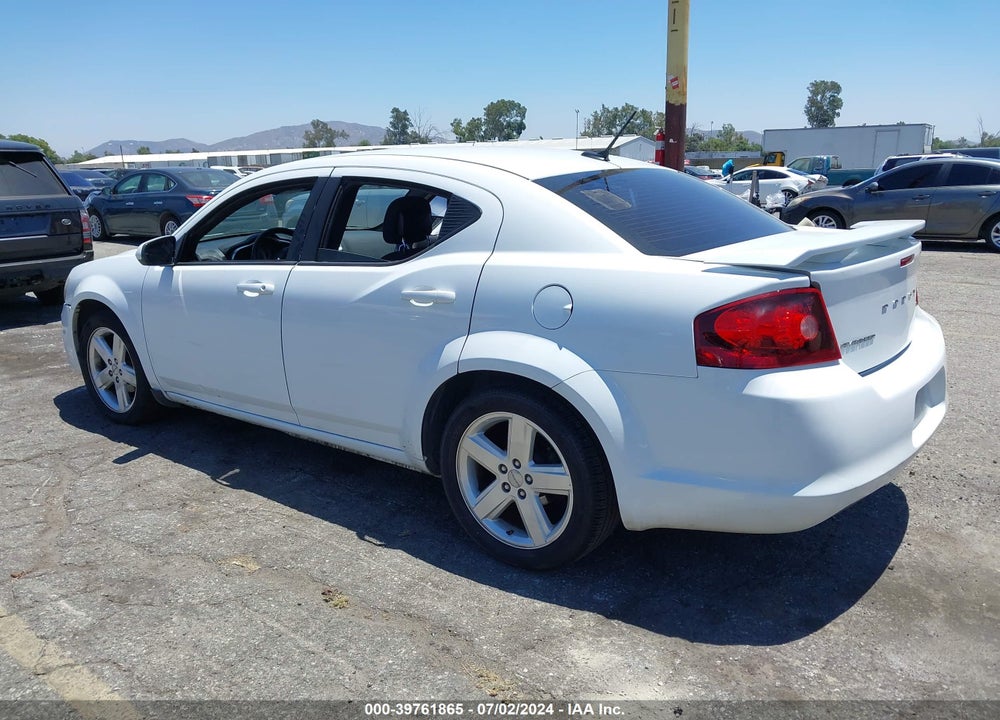 2013 DODGE AVENGER SXT VIN: 1C3CDZCB5DN680087