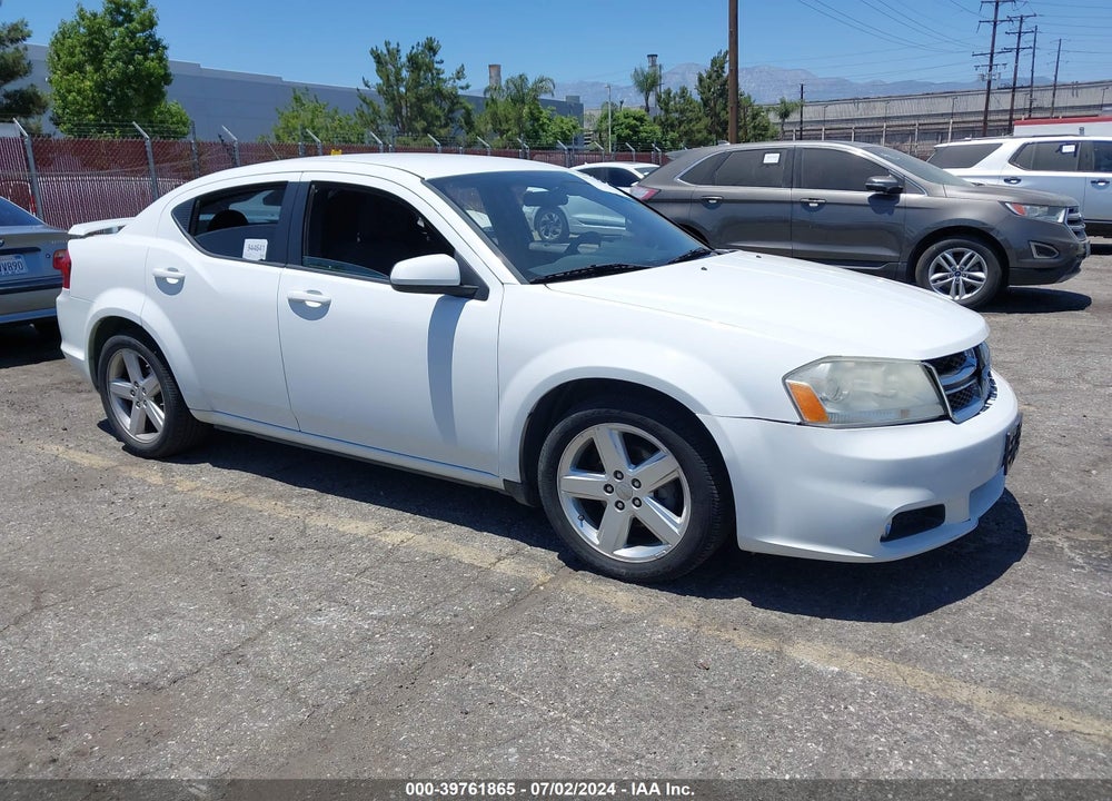 2013 DODGE AVENGER SXT VIN: 1C3CDZCB5DN680087