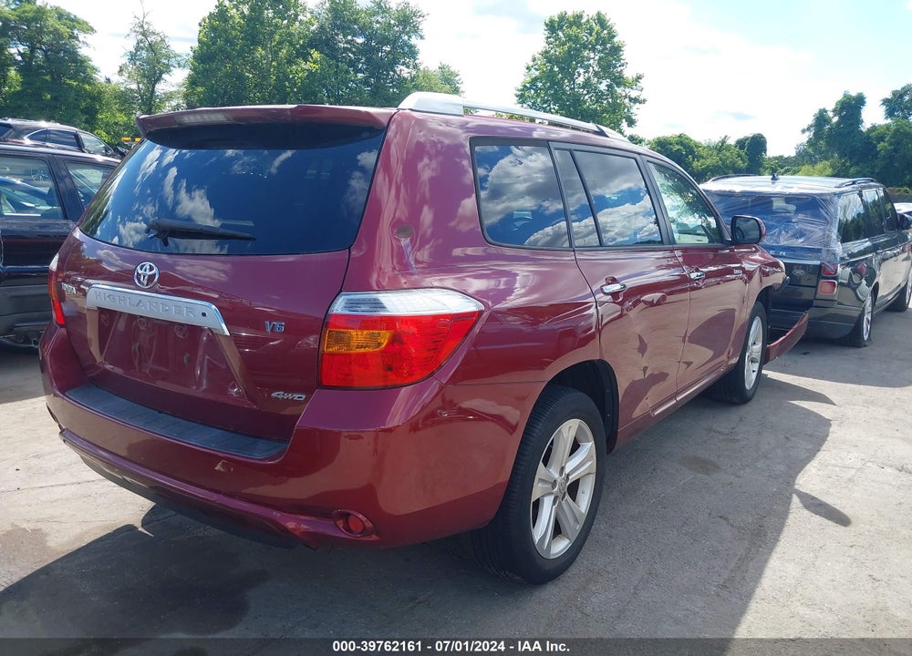 2008 TOYOTA HIGHLANDER LIMITED VIN: JTEES42AX82102222